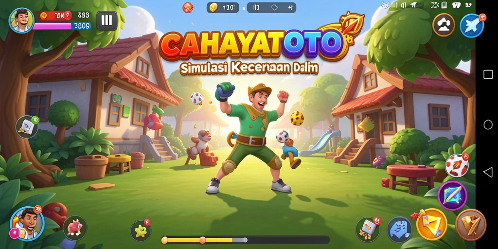 Screenshot gameplay CAHAYATOTO menampilkan keseruan menciptakan dunia virtual.