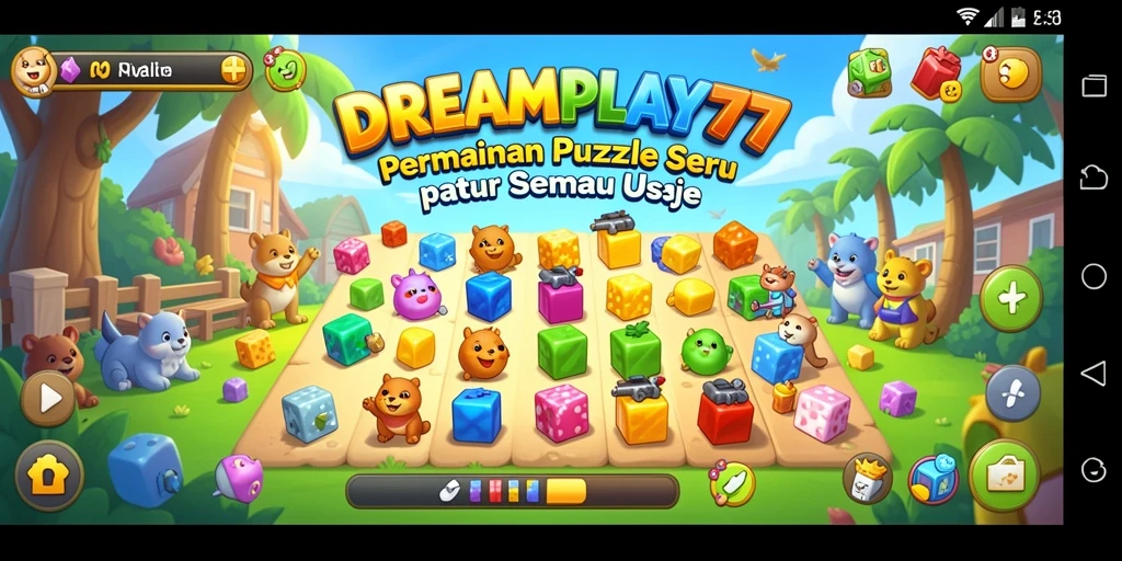 Gambaran gameplay <strong>DREAMPLAY77</strong> yang seru dan menarik dalam kategori Puzzle.