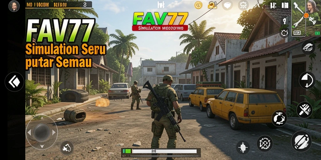 Gameplay FAV77 menampilkan dunia simulation yang penuh petualangan.