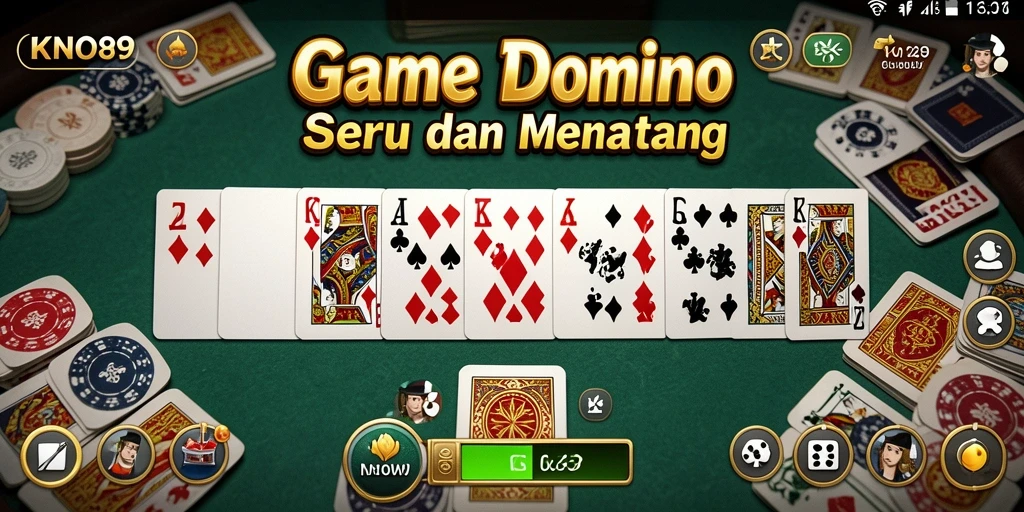 Tampilan gameplay domino yang seru dan interaktif.