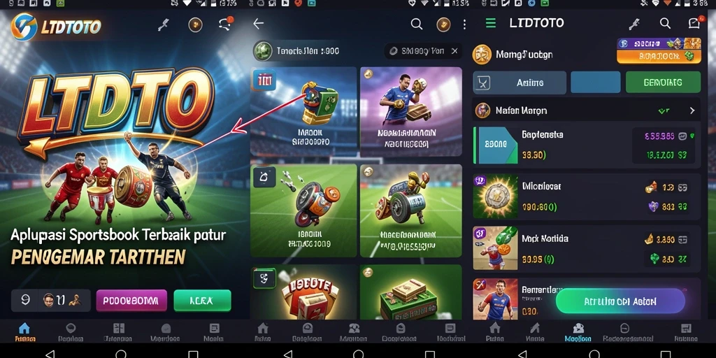 Tampilan menarik dari gameplay LTDTOTO di aplikasi Sportsbook.