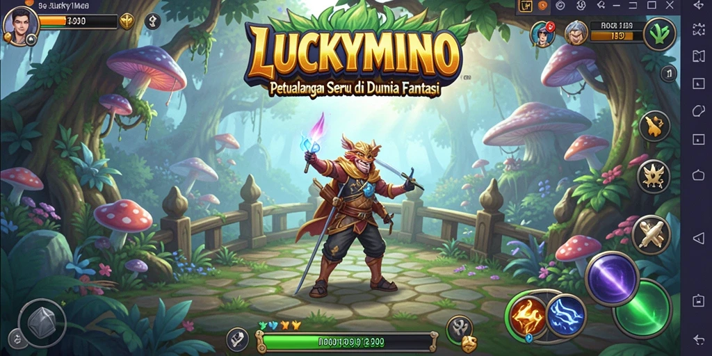 Gameplay LUCKYMINO yang mendebarkan di dunia fantasi penuh petualangan.
