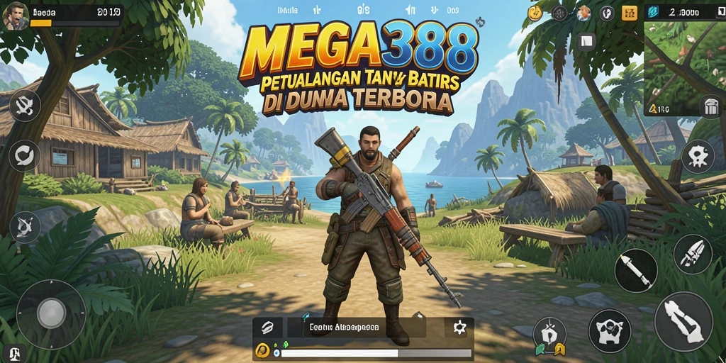Screenshot gameplay MEGA388 menunjukkan keindahan dunia terbuka.