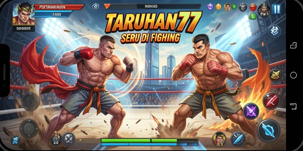 Tampilan seru pertarungan di TARUHAN77 yang penuh aksi.