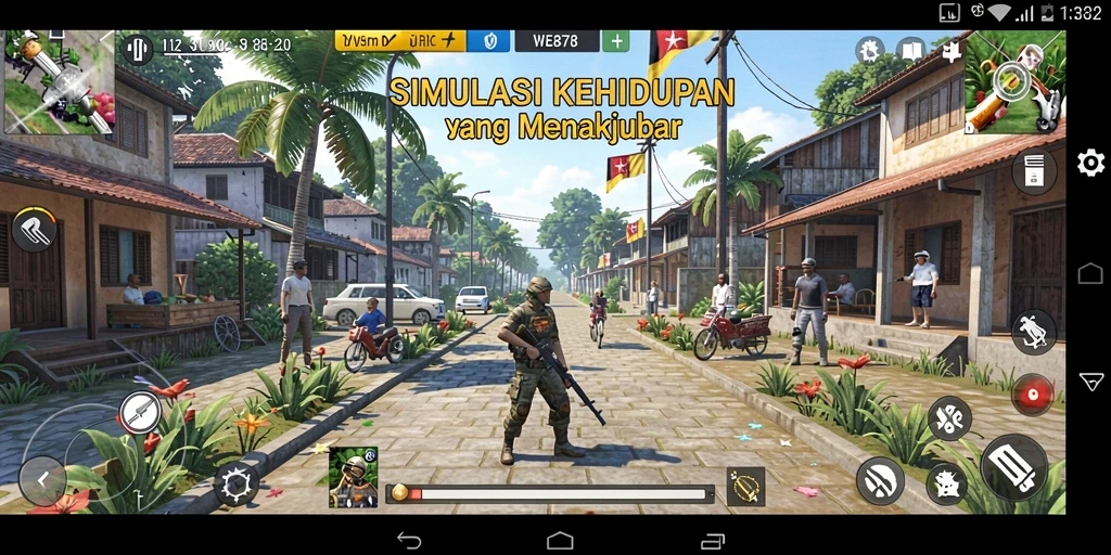 Tangkapan layar WE878 menampilkan gameplay simulasi yang menarik dan interaktif.