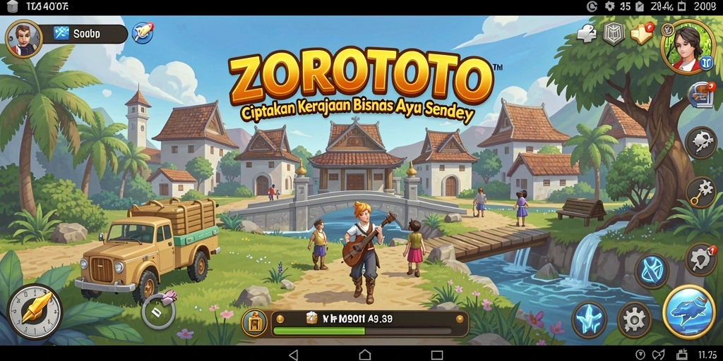 Gameplay ZOROTOTO menunjukkan pengelolaan bisnis yang strategis dan menarik.